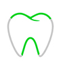 Zahn mit Grüne Linien