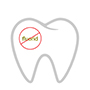 Zahn ohne Fluor